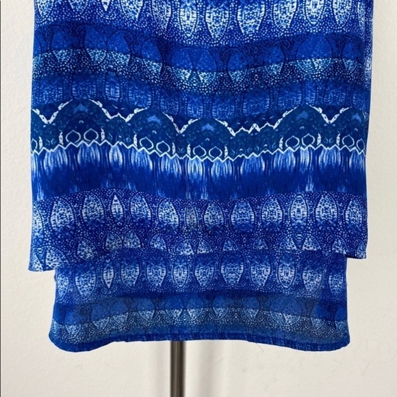 Zac & Rachel Layered Sleeveless Blouse Blue Size S - Picture 5 of 9